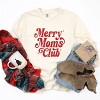 Merry Mom's Club Distressed - Women's Garment Dyed Long Sleeve Graphic T-Shirt - 3 of 4
