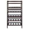 Silvi 30 Bottles Wine Rack Wood/Toasted Walnut - Winsome - 2 of 4