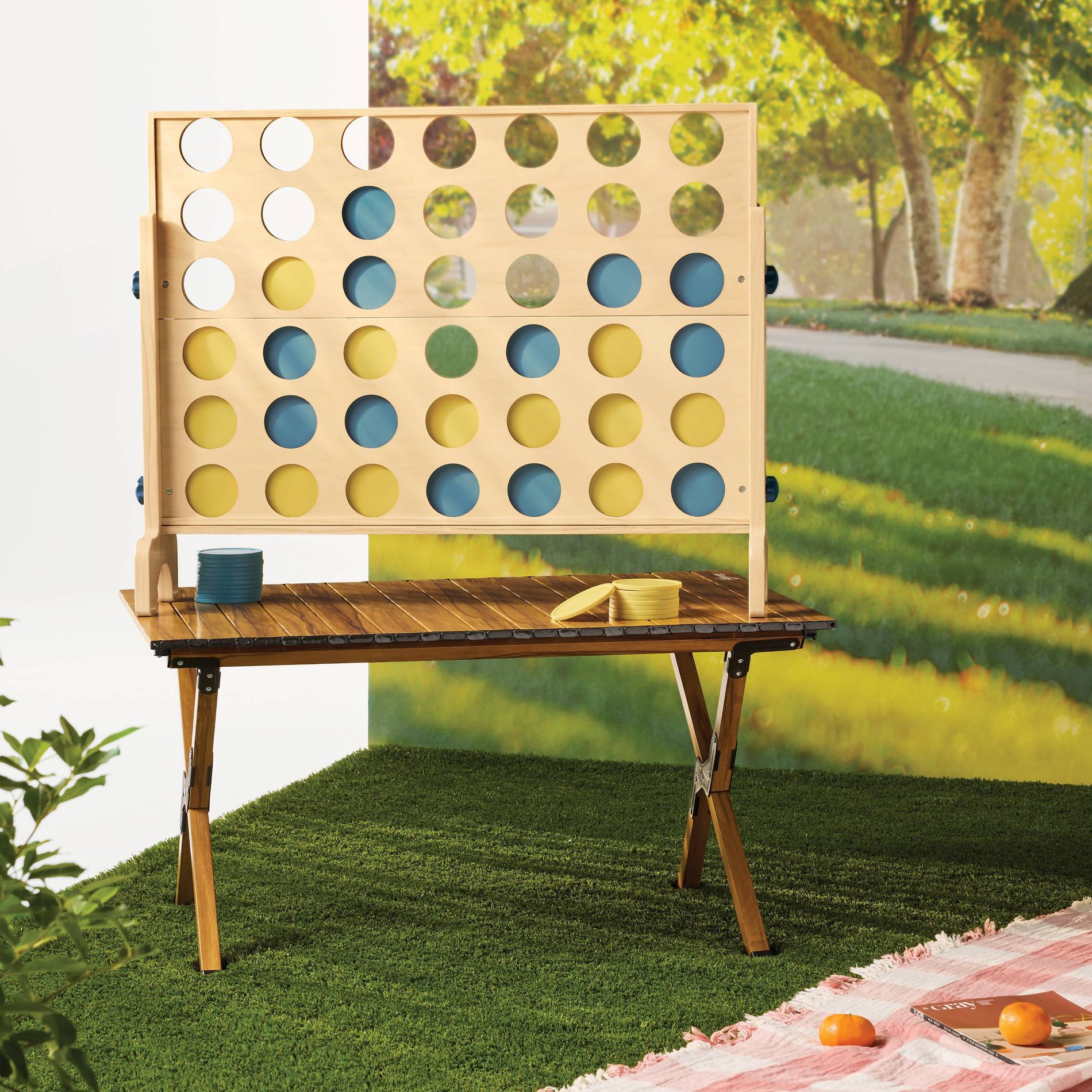 Giant Connect 4 - Embark™: Pine and Plywood Lawn Game for 6+