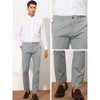Lars Amadeus Men's Slim Fit Business Flat Front Stripes Chino Trousers - 4 of 4