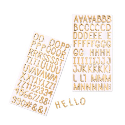 100 Pcs Mixed A-Z Letter Alphabet Wooden Number Sticker For Kids Craft Gift JI 