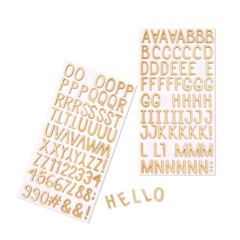 Alphabet Foam Stickers Gold Foil - Mondo Llama&#8482;, 3 of 7