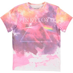 Mens Pink Floyd Rock Shirt - Pink Floyd Dark Side of the Moon - Oversize Sublimated Vintage Tee - 1 of 4