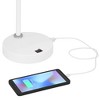 360 Lighting Chase 23" High Small Modern Desk Lamps Set of 2 USB Port White Metal Home Office Living Room Charging Bedroom Bedside Nightstand - 3 of 4