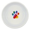 Bone Dry Ceramic Pet Bowl Set 2 Piece, Rainbow Paw, Small - 3 of 4