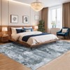 Washable Modern Abstract Rug Non Slip Low Pile Rug Soft Contemporary Throw Floor Cover Foldable Indoor Carpet for Living Room Bedroom Playroom - 4 of 4
