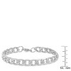 Steeltime Men's stainless steel accented Cuban link chain bracelet. Color Options: Silver, Gold - 3 of 4