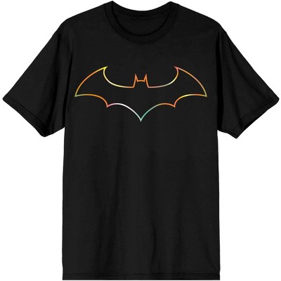 Batman Hd & Gold Holographic Foil Men's Black Tee : Target