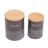 Country Living Set of 2 Volcanic Gray Carbon Steel Dog Treat Containers – Dog Treat Canisters, Elegant & Stylish Organization - 4 of 4