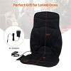 Angel Sar 10-Motor Heated Massage Chair Pad, Black Massage Cushion with 4 Zone Massage, 5 Programs 3 Speeds, 113¡ãF Heat, 30-Min Auto Off - 3 of 4