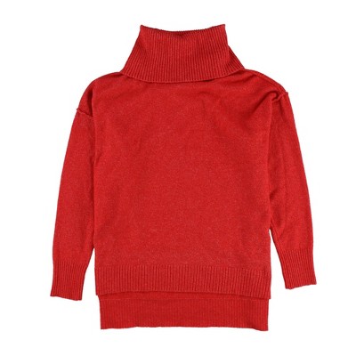 bar III Womens Split-Hem Turtleneck Pullover Sweater