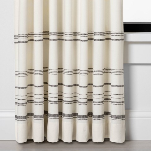 84 Engineered Hem Stripe Curtain Panel, Target Gray Striped Curtains