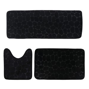 Evideco French Home Goods 3D Pebble Memory Foam Bath Mats - Bath Mat, Runner Mat, and Contour Mat Available in 10 Colors - 1 of 4