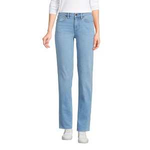 Lands' End Women's Recover Mid Rise Boyfriend Blue Jeans - 1 of 4