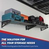 SafeRacks 18 x 48 Inch Heavy Duty Garage Wall Mounted Utility Shelf with 4 Accessory Hooks and 500 Pound Maximum Capacity, Hammertone Grey (2 Pack) - 4 of 4