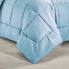 Plazatex Embossed Dobby Stripe 8 Pieces Comforter Bed In A Bag Set Lt. Blue - 3 of 4
