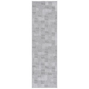 Milos MLO108 Power Loomed Indoor/Outdoor Runner Rug - Grey - 2'3"x8'- Safavieh - 1 of 4