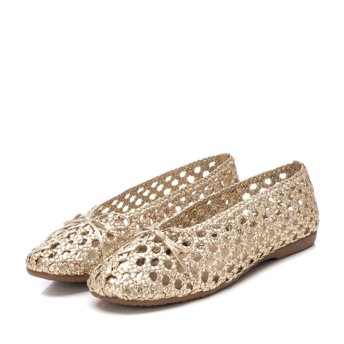 Обувь Carmela XTI Women's Braided Ballet Flats 144014 Gold 9 — фото 4