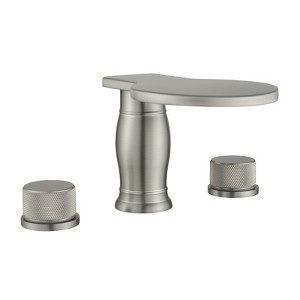 Cobbe Bathroom Faucet 3-Hole Bathroom Sink Faucet with Waterfall Spout 2-Handle Matte Black - 1 of 4
