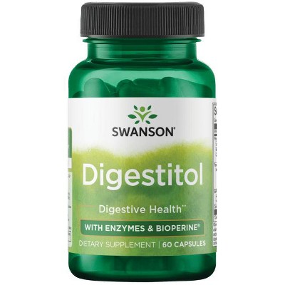 Swanson Digestitol with Enzymes & Bioperine 60 Capsules.