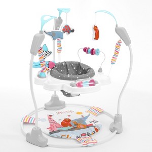 VEVOR Baby Bouncer, Baby Activity Center 360° Rotation & Adjustable Height, Toddler Play Jumper with Developmental Toys, Multicolour - 1 of 4