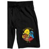 Sesame Street Established In New York City Adult Black Sleep Pajama Shorts - 2 of 4