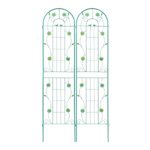 XINGHANZHENXUAN 2 Pack Metal Garden Trellis, Rustproof Trellis for Climbing Plants Outdoor Flower Support - 1 of 4