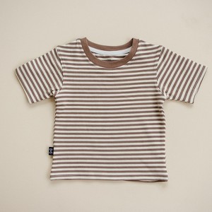 Kids Finley Striped Short Sleeve Tee - Olive + Scout - 1 of 4