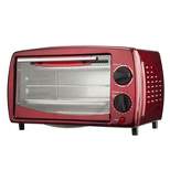 Brentwood 9-Liter 4 Slice Toaster Oven Broiler in Red