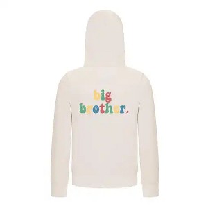 Everyday Kids Big Brother Boys Zip Up Hoodie – Colorful Sibling Sweatshirt - 1 of 4