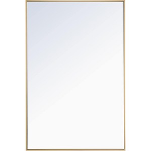 Elegant Lighting Metal frame Rectangle Mirror 28 inch Brass - 1 of 4