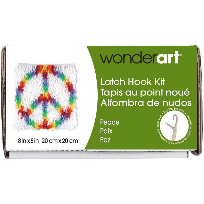 Wonderart Latch Hook Kit 8"X8"-Peace, 1 of 5