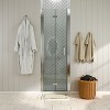 ONWITH 30 to 31-1/4 in. W x 72 in. H Bi-Fold Frameless Shower Doors in Chrome with Clear Glass - 4 of 4