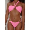 Moda Minx Iconic Isle 'Candy Pink' Hatiya Halter Bandeau Bikini Top - 3 of 4