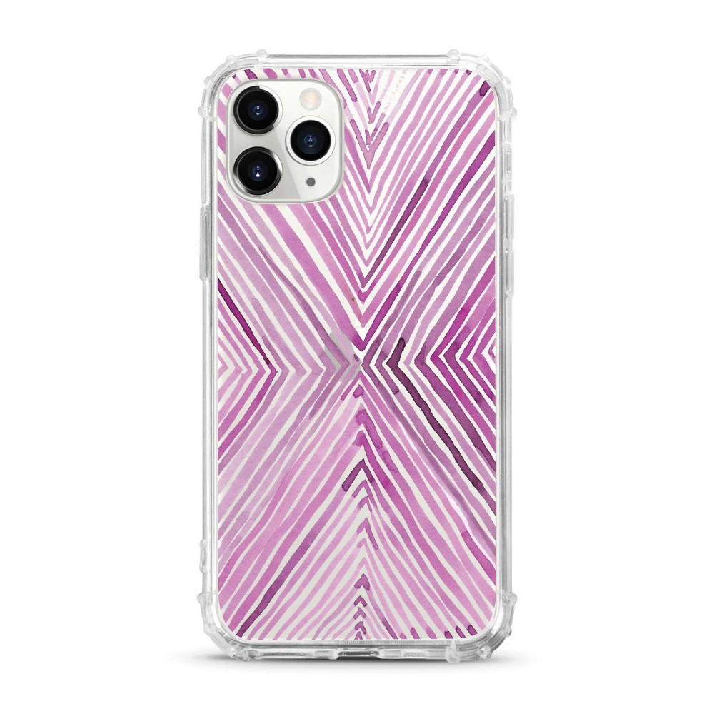 OTM Essentials iPhone 11 Pro Max/XS Max Tough Edge Geometrics & Patterns Clear Case - X Purple