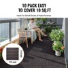 VEVOR Interlocking Deck Tiles, 10 Pack,12"x12" 10 sq. ft Plastic Waterproof Outdoor Flooring All Weather Use, Patio Floor Decking Covering Tiles - 3 of 4