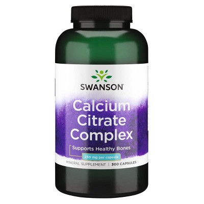 Swanson Calcium Citrate Complex 250 mg 300 Capsules.