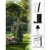 GustoWave 8.8 FT Metal Garden Arbor, Black Birdcage Wedding Arch Steel Pergola Pavilion for Climbing Plants, Patio, Backyard Decor - 2 of 4