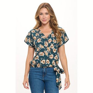 WEST K Women's Dallas Side-Tie Dolman Sleeve Top - 1 of 4