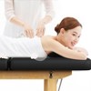 Dolonm 31.5" Wide Six legs - Quality Leather Beauty Spa Furniture Massage Table Bed Wooden Facial Bed Wooden Beauty Bed - Black - 2 of 4