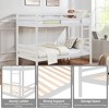 NicBex Bunk Bed,Wood Bunk Bed Frame with Ladder and High Guardrail,Twin Size Bed Frame for Kids Teens,No Box Spring Needed - 4 of 4