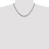 Black Bow Jewelry Men's 6mm, Sterling Silver Round Solid Spiga Chain Necklace - 2 of 4