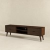 Chic Crate - Mid-Century Modern Walnut TV Stand with Storage Shelves/Drawers & Cable Management - 4 of 4
