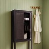 Teamson Home Hatteras Over the Toilet Cabinet with Rattan Inlay Doors and Sturdy Shelves - 3 of 4