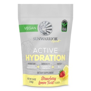 Sunwarrior Active Hydration Powder, Immunity & Energy Powder, Electrolyte Replenishment, Coconut Berry or Strawberry Lemon Twist Flavor, 210g - 1 of 3
