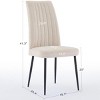 Modern Velvet Dining Chair Set of 2, Comfortable Dining Room Chairs with Metal Legs, Upholstered Chairs for Kitchen or Dining Room–The Pop Home - 4 of 4