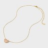 Valentine's Day 14K Gold Dipped Cubic Zirconia Puffy Heart Pendant Necklace - A New Dayâ„¢ Gold/Pink - 3 of 4