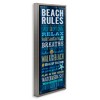 Stupell Industries Blue Planked Beach Rules Sign, 11" x 25" - 3 of 4