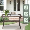 Buenhomino Outdoor Coffee Table with Storage Wicker Patio Coffee Table, Tempered Glass Top Coffee Table for Patio Outside Balcony Porch Deck - 2 of 4