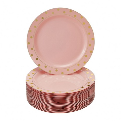 Gold & Blush Hexagon Party Plates - Large